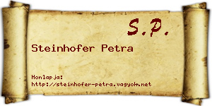 Steinhofer Petra névjegykártya